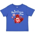thumbnail image 3 of Inktastic My 1st Canada Day with Red and White Maple Leaves Boys or Girls Baby T-Shirt, 3 of 5