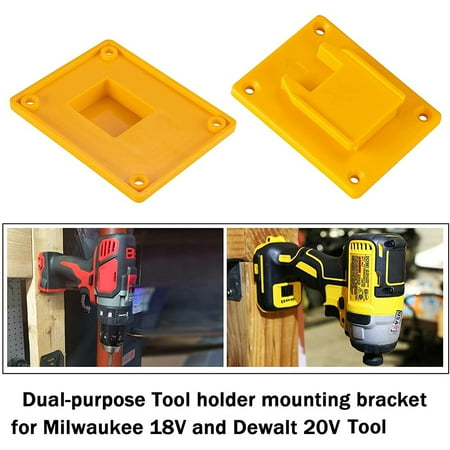 

5PCS Tool Mount Holder Plastic Electric Tool Battery Dock Holder Heavy Duty Durable Power Tool Hanger with Screws for Dewalt 14.4V/18V/20V Milwaukee M18 18V Power Tool