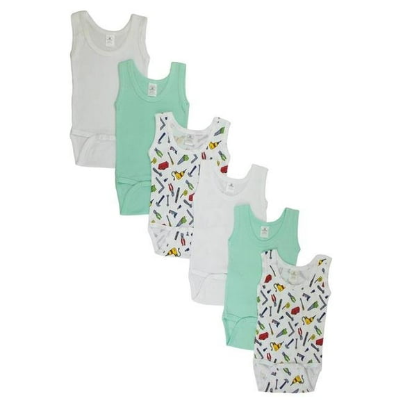 CS-109M-Tools-109M-Tools Débardeur Garçon avec Imprimé, Blanc & Bleu - Moyen