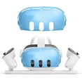 thumbnail image 2 of VR Accessories for Meta Quest 3, VR Headset Protective Shell Cover for Quest 3 Included VR Shell Cover-Clear Blue, 2 of 6