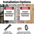thumbnail image 3 of (2 Pack) Poison Hazardous Pesticide OSHA Danger Sign 7 Inch X 10 Inch Indoor / Outdoor Rust-Free Aluminum Metal Signs for Workplace, Workshop, and Construction Site, Made in the USA, 3 of 8