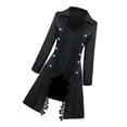 thumbnail image 3 of Chaqueta larga Steampunk para mujer Sunnimix Disfraz de Cosplay Negro XL, 3 of 6