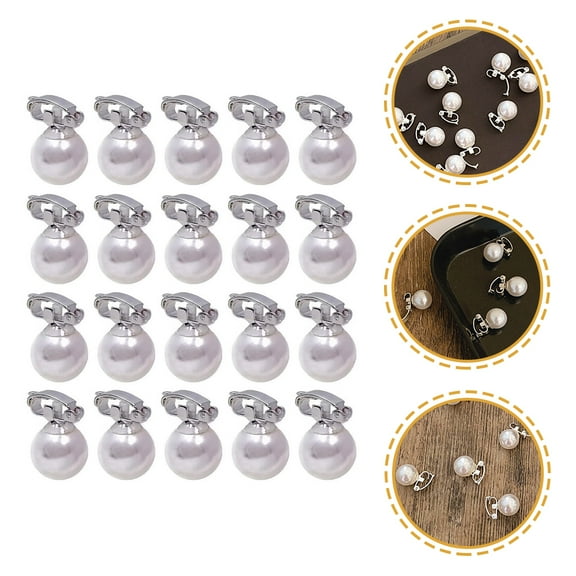 WEUVEB 20Pcs Mini Hair Clip Hair Embellishment for Women in White