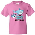 thumbnail image 3 of Inktastic My Great Uncle Loves Me with Cute Sharks Youth T-Shirt, 3 of 5