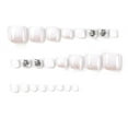 thumbnail image 2 of Gradient Crystal Gem Design Fake Toe Nails Short Square Press on Toe Nails Bling Nails Tips Cute Full Cover False Toe Nails White for Women and Girls 24Pcs, 2 of 5