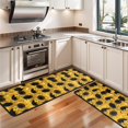 thumbnail image 3 of Kitchen Rugs Sets Of 2,Yellow Black Sunflower Pattern Anti Fatigue Kitchen Mat Rugs Non Slip Washable,Decorative Kitchen Floor Mats for Kitchen,Sink,Laundry,17"x47"+17"x47", 3 of 5