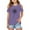 Purple, variant on WOYY Toddler Girls Cold Shoulder T Shirt Dandelion Print Short Sleeve T-Shirt, Sizes 3-12