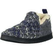 Dearfoams Womens Textured Knit and Microwool Bootie Slipper