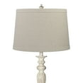 thumbnail image 2 of 360 Lighting Vintage Shabby Chic Floor Lamp 60" Tall Antique White Washed Burlap Drum Shade for Living Room Reading Bedroom Office, 2 of 6
