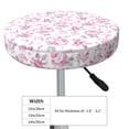 thumbnail image 4 of KLL Rose Flowers Round Bar Chair Cushion Cover 12 inch ,Bar Stool Protector with Elastic, Soft Washable, 4 of 6