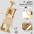 thumbnail image 4 of TSCOMON 57.8" Cat Tree Large Cat Tower Condo Multi-Level Cat Scratching Post Tower for All Indoor Cats, Beige, 4 of 7