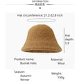 thumbnail image 3 of LinYooLi Y2K Hat Female Fashion Autumn/Winter Solid Color Wool Fisherman Hat Thicken Warm Bucket Hat Simple Basin Hat Male, 3 of 8