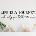 thumbnail image 4 of Life is a journey and only you hold the map vinyl lettering self adhesive decal (9"H x 36"L, Black), 4 of 5