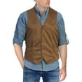 thumbnail image 2 of Gioberti Men's 5 Button Faux Suede Vest, 2 of 6