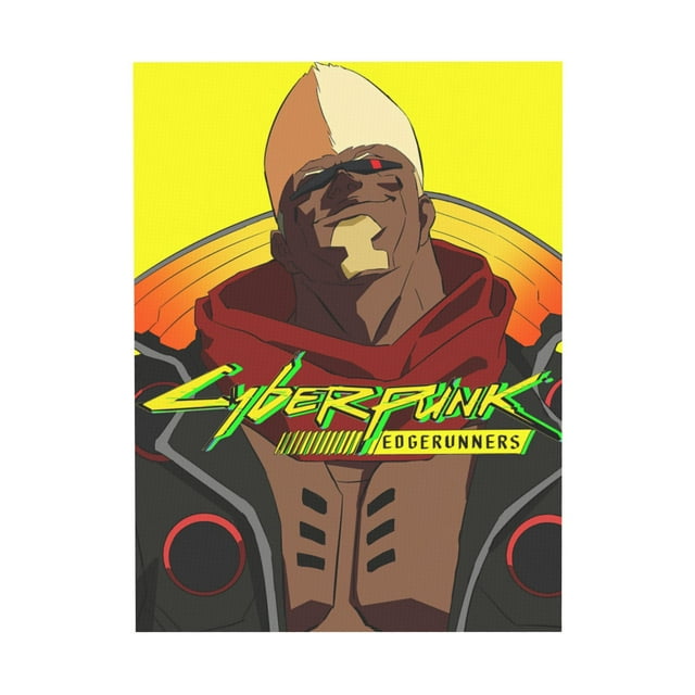 Qingyee Anime Cyberpunk Edgerunners Canvas Poster Polyester Multi Size Decorative Poster, Anime Paint Decorative Poster Horizontal For Wall,Home,Indoor and Outdoor Decoration