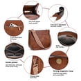 thumbnail image 2 of HKCLUF Crossbody Bag for Women 2pcs Leather Crossbody Bag and Wallet Set With 2 Replacement Guitar Leopard Straps Hobo Handbag, 2 of 9