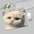 thumbnail image 1 of Anime Cute Question Mark White Cat Mouse Pad Cartoon Gaming Mousepad 9.44x7.87 In Computer Desk Pad With Non-Slip Rubber Base Stitched Edge For Office, Home Boyfriend Girlfriend Birthday Gift, 1 of 5