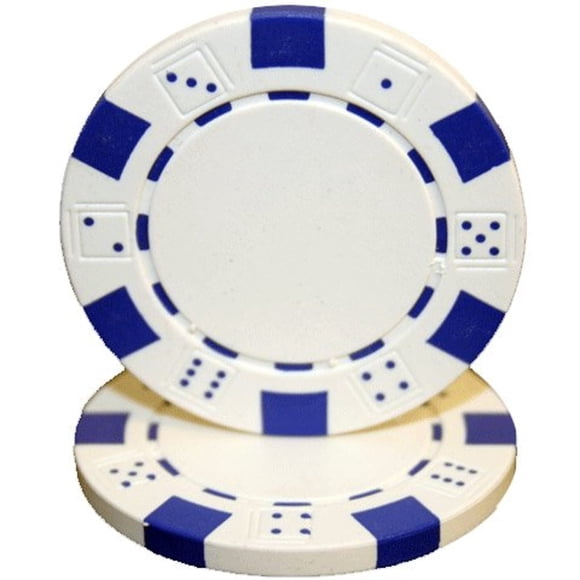 Brybelly 50 Dados Rayados Compuestos De Arcilla Blanca, Fichas De Póquer De 11,5 Gramos