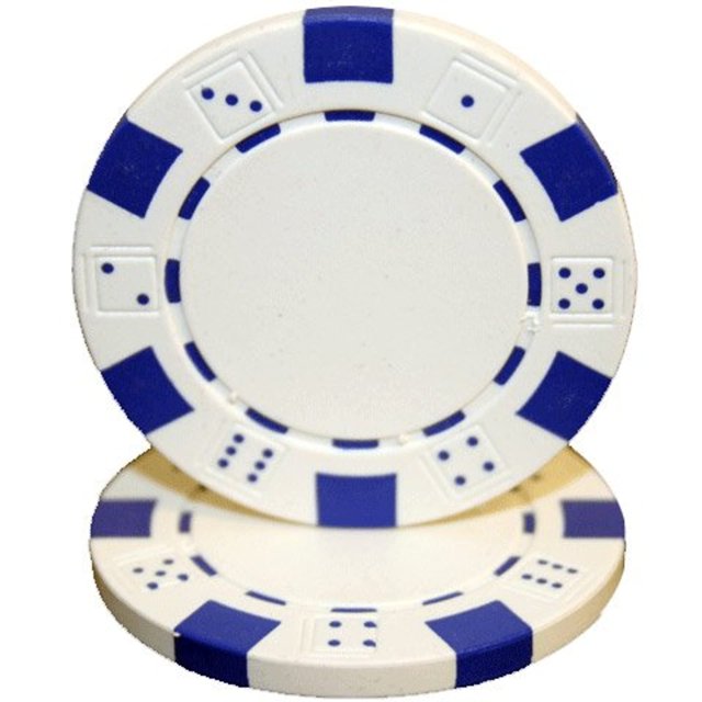 Brybelly 50 Dados Rayados Compuestos De Arcilla Blanca, Fichas De Póquer De 11,5 Gramos