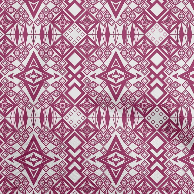 oneOone Rayon Dark Magenta Fabric Ikat Craft Projects Decor Fabric Printed By The Yard 56 Inch Wide