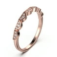 thumbnail image 2 of 0.21ct Round Diamond Moissanite Half Moon Styled Wedding Band 10K rose gold, 2 of 4