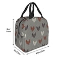 thumbnail image 2 of Pofeuu Rooster Print Lunch Bag Lunch Box Large Capacity Insulated Lunch Bag for Adult, Leakproof Reusable Lunch Tote Bags for Work, 2 of 5