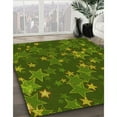 thumbnail image 3 of Ahgly Company Machine Washable Indoor Round Transitional Dark Forest Green Area Rugs, 3' Round, 3 of 7