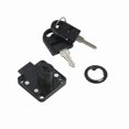 thumbnail image 1 of 2pcs Black Desk Drawer Lock Alloy Lock With 4 Keys Furniture Cylinder Lock For Office Mailbox Drawer Cupboard 4*4*2cm Black, 1 of 4