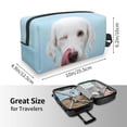 thumbnail image 4 of Goofa Puppy Licks Nose Printed Toiletry Bag with Handle,Large Capacity Travel Makeup Cosmetic Bag for Women, Carry on Airport Airline Compliant Bag, 4 of 9