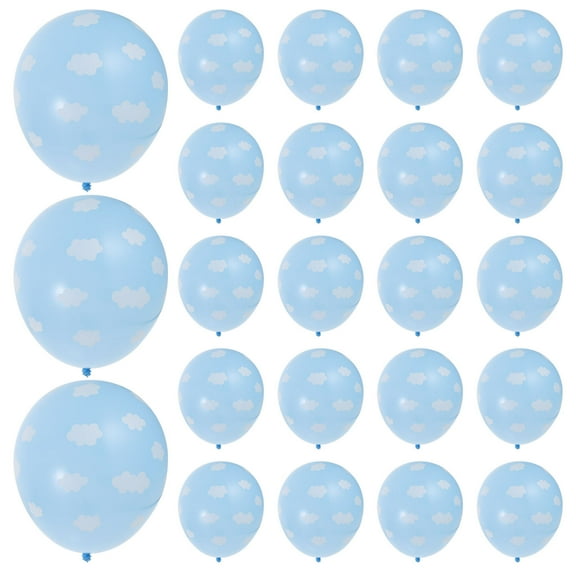 Milisten 100Pack Blue Latex Balloons 12 Inch For Christmas Party Clouds Decorations Playful Cloud