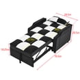 thumbnail image 4 of Holaki 70.5'' Convertible Couch Bed,Extra Long Teddy Fabric Single Pull Out Sofa Bed,4 in 1 Adult Sleeping Chair,Recliner Chair with Pillow,Adjustable Backrest,Black White, 4 of 10