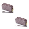 thumbnail image 2 of Minnieouse Carteras de moda para mujer, tarjetero de diseño largo de PU de Color sólido, monedero de bolsillo con tres cremalleras, monedero Type5 NO5, 2 of 6
