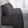 thumbnail image 1 of Bouclair Dark Grey 4-Piece Sheet Set Queen, 1 of 2