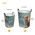 thumbnail image 3 of Balery Starry Sky Cloud Fox Cesta de ropa redonda con asas, impermeable, independiente, para ropa, juguetes, dormitorio y familia-Medium, 3 of 6