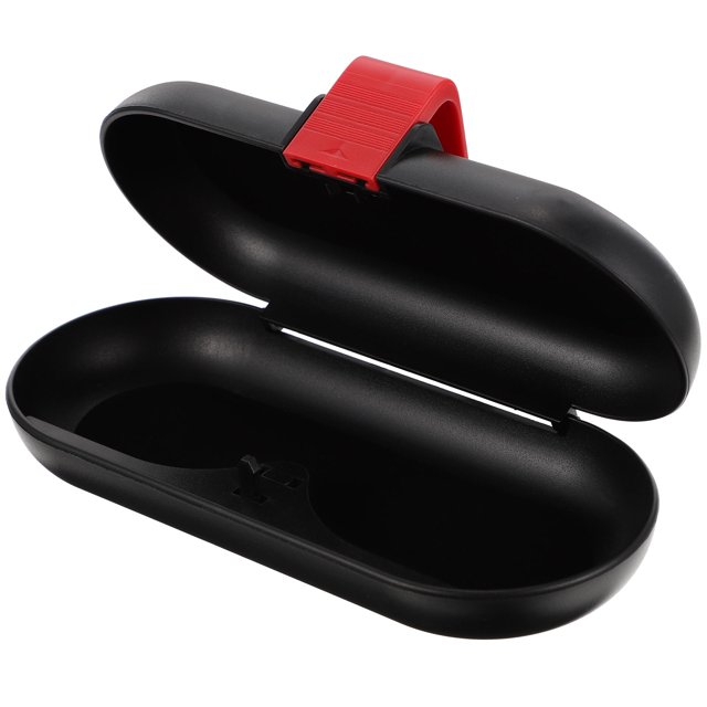 OULII Car Sunglass Holder Box Black Aluminum Alloy Dustproof 1 PCS