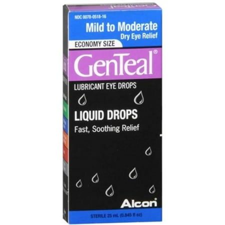 GenTeal Lubricant Eye Drops Moderate Dry Eye Relief (with GenAqua) 25 mL (Pack of 2) GenTeal Lubricant Eye Drops Moderate Dry Eye Relief (with GenAqua) 25 mL (Pack of 2)