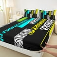 thumbnail image 3 of Castle Fairy Leopard Zebra Print Twin Sheet Sets 3pcs for Female Men Adults,Abstract Animal Print Twin Fitted Sheet Microfiber,Vintage Aesthetic Breathable Flat Sheet,Lightweight Room Decor, 3 of 7