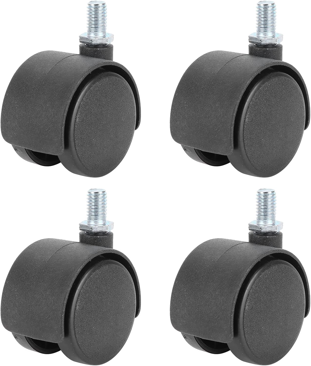QWORK 8-Pack Heavy Duty Caster Wheels For Shelving - 3" PU Wheels, 1000 Lb Capacity, Fits Boltless Storage Racks