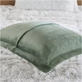 thumbnail image 5 of JERFIT Faux Fur Comforter Set Queen/Full, 3-Piece Shaggy Plush Bedding with 2 Pillow Shams, Ultra Soft & Warm, Green and White, 5 of 10