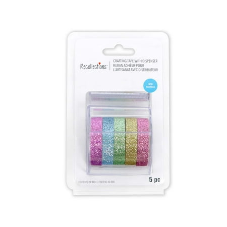 UPC: 0195158642681 | Pastel Glitter Crafting Tape & Dispenser Set by Recollections™