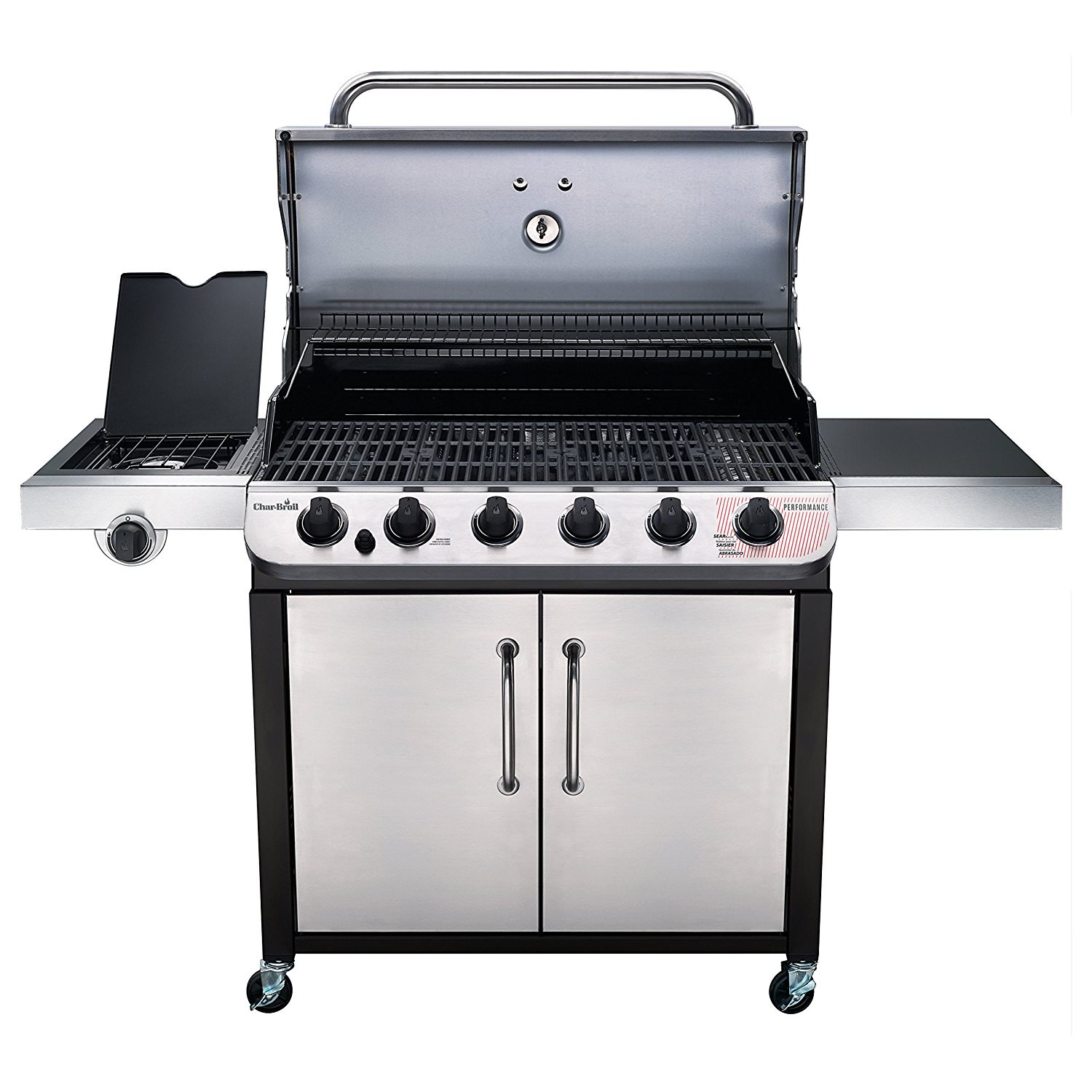 Char-Broil Performance Series 6-burner Liquid Propane Gas Grill with Side Burner, Black & Stainless - image 3 of 11