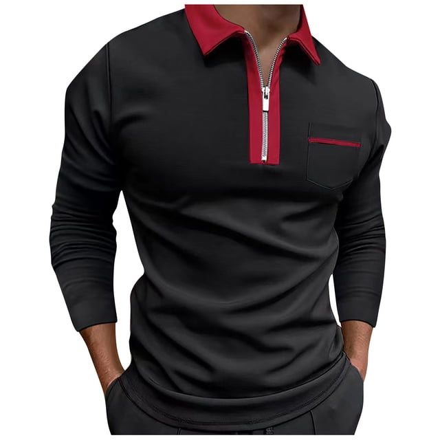 pstuiky Camisas de manga larga abrigadas para hombre, Camisas casuales para hombre, con botones sólidos, cuello vuelto, manga larga y bolsillo. top de hombre xxl