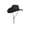 Black, variant on PULLIMORE Linen Western Cowboy Hat Men Women, Breathable Wide Brim Sun Hat Strap