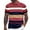 Red, variant on Mens Striped Polo Shirt Button Collared Short Sleeved Business Top with Pocket Slim Fit Comfortable Trendy Casual Mens T-Shirts