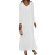 thumbnail image 1 of Vestido Clothfun de chifón con cuello en V para madre de la novia, blanco, 16 W, 1 of 7