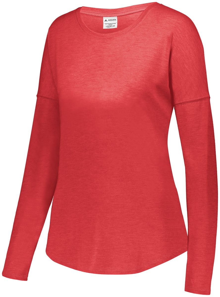 L Maroon Heather Augusta Sportswear Womens Tri-Blend T-Shirt