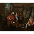 thumbnail image 2 of Balthasar Van Den Bossche 14x12 Black Ornate Wood Framed Double Matted Museum Art Print Titled: Atelier of a Sculptor (circa 1713), 2 of 5