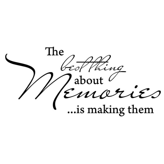 Black 22" x10" Decaltor BEST THING ABOUT MEMORIES Quotes Sayings Words Art Decor Lettering Vinyl Wall Art Inspirational Uplifting