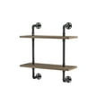 thumbnail image 2 of Furniture of America Jaxon 2-Tier Wall Shelf, Sand Black and Natural, 2 of 4