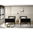 thumbnail image 3 of Home Design Exeter Twin Over Twin Solid Wood Bunk Bed Frame with Guardrails and Ladder, Black, Easy Assembly, 3 of 13